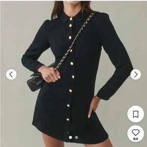 Reformation Hugh Dress- Black